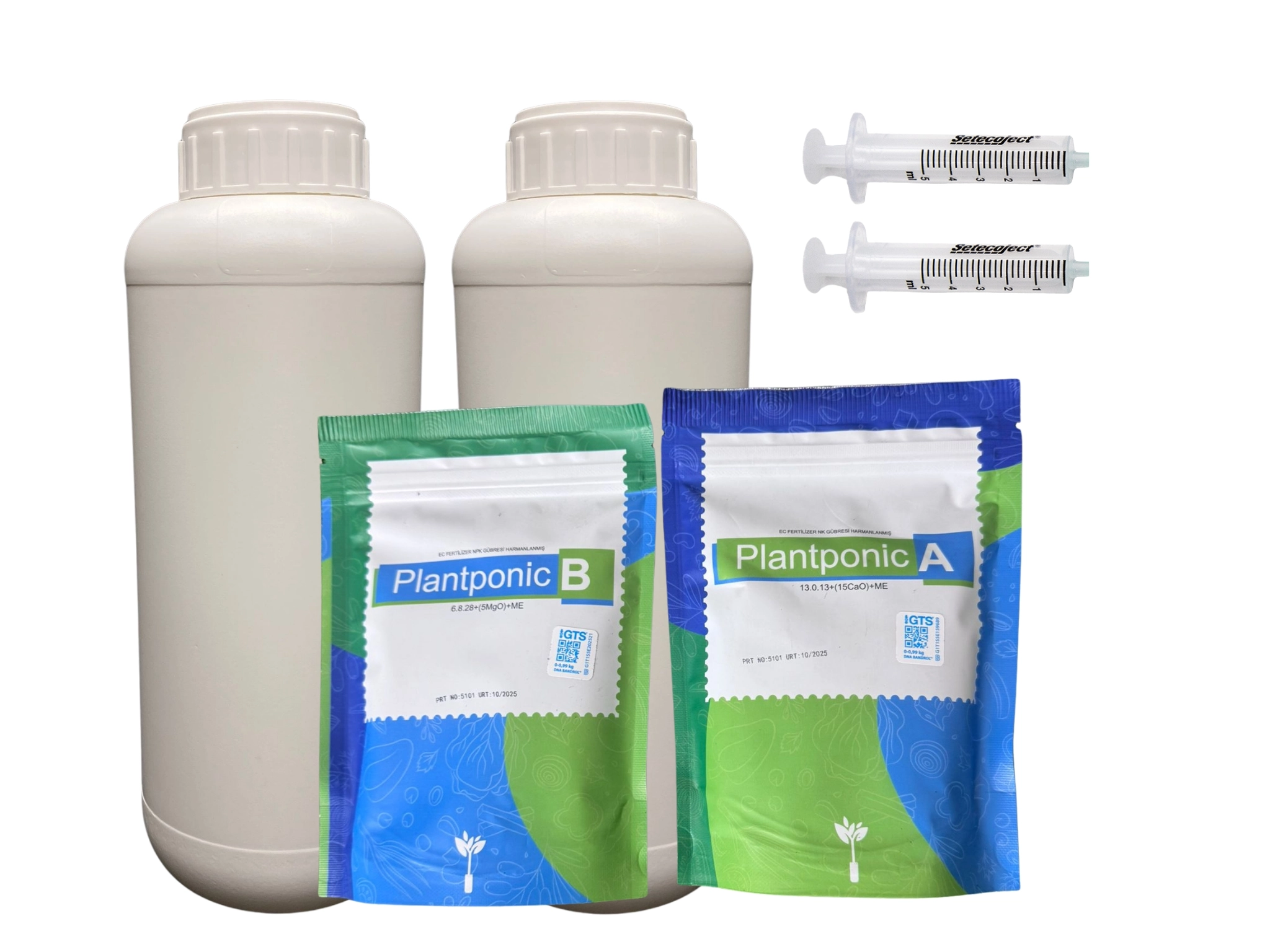 Plantponic A+B Konsantre Bitki Besin Seti 500g – Sebze, Çiçek ve Saksı Bitkileri İçin Suda Çözünür Gübre