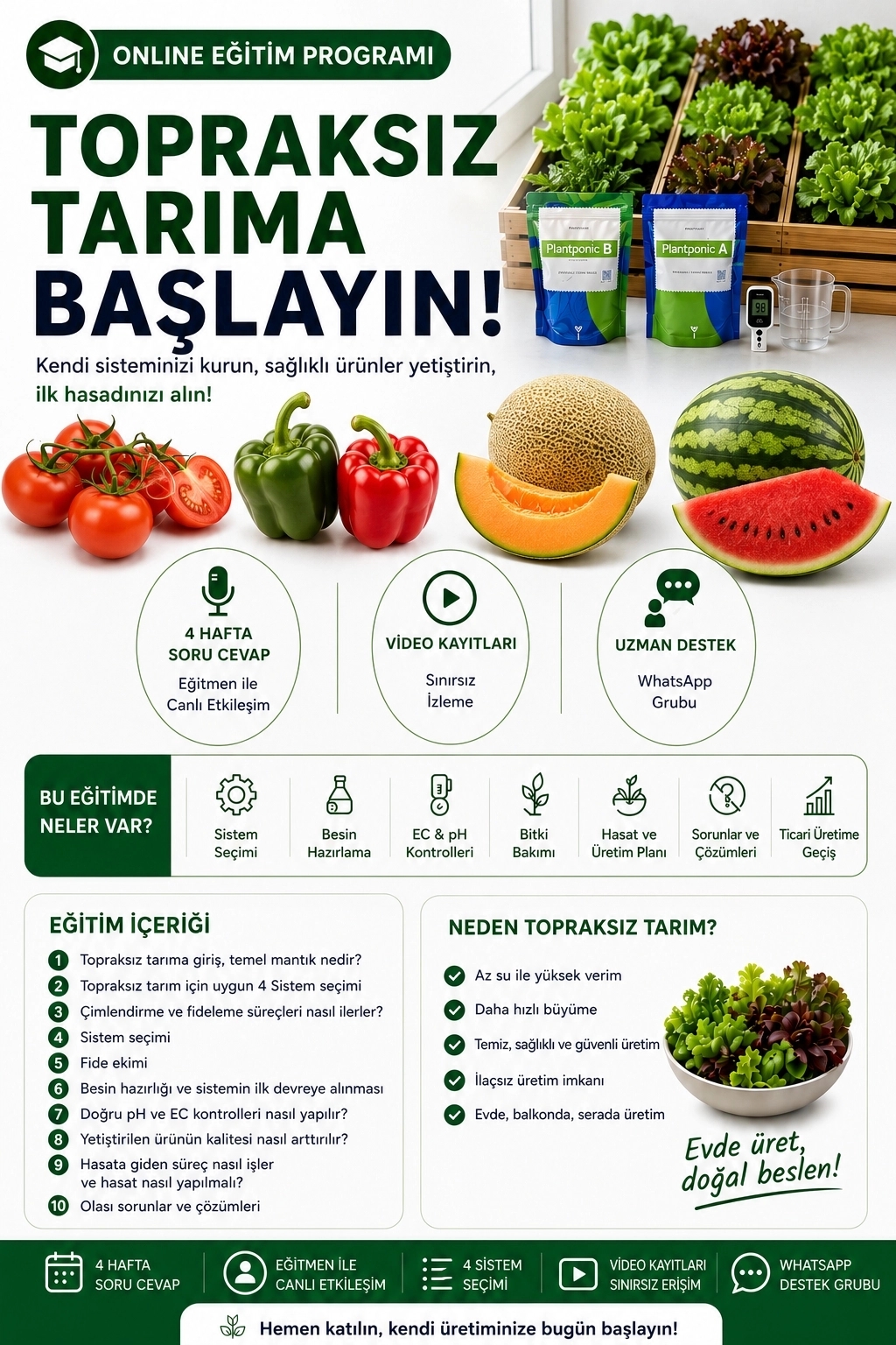 Topraksız Tarım Online Eğitimi 