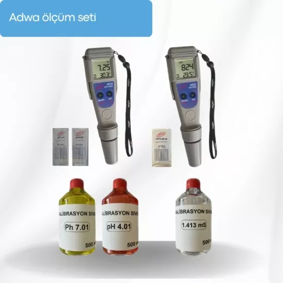 Adwa AD31 ec metre /AD12 pH + Kalibrasyon Sıvıları