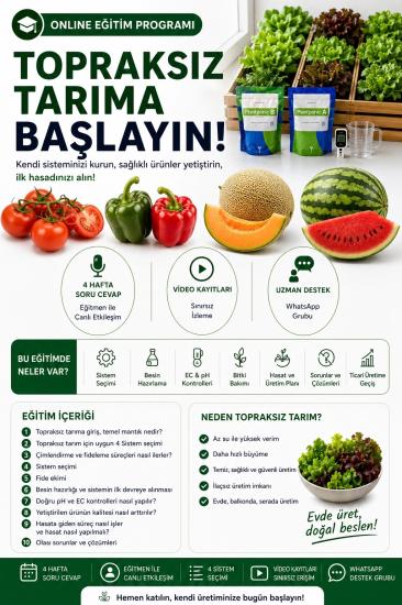 Sıfırdan Topraksız Tarım Eğitimi – Online 