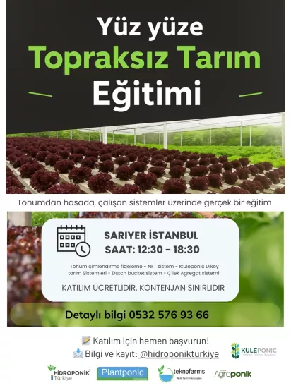 TOPRAKSIZ TARIM ATÖLYESİ – UYGULAMALI EĞİTİM