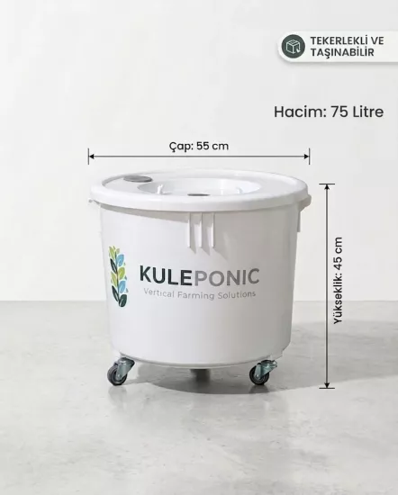 Kuleponic tekerlekli 75 litre Su deposu